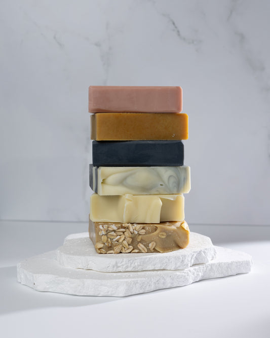 Bi-monthly Subscription Set-4 Bars (Calm & Cleanse, Deep Cleanse Charcoal, Everyday Rosé, & Tone & Glow Turmeric)